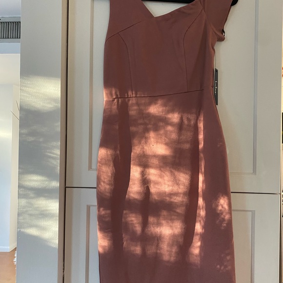 Lulus Open Your Heart Mauve One-Shoulder Bodycon Midi Dress-NWT - Picture 3 of 5